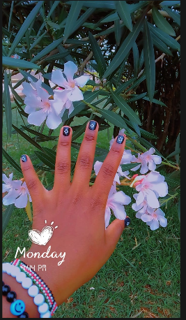 Clean natural nail preparation and gloss