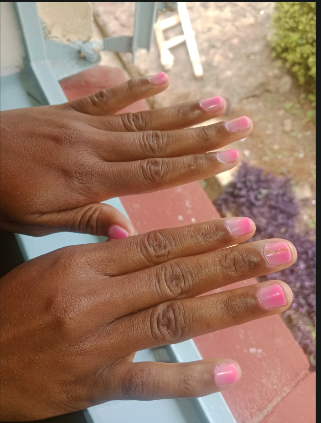 Milky ombré on prepared natural nails